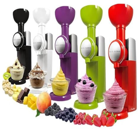 Genérico Máquina para Hacer Helado Suave Casero, Máquina para Hacer Helado Casero, Máquina para Hacer Postres Helados De 500 Ml, Máquina para Hacer Helados Veos Saludables (Red)