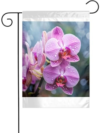 Wzywhj Bandiera nazionale malese con immagine floreale estiva da giardino su entrambi i lati, decorazione per cortile, 30,5 x 45,7 cm