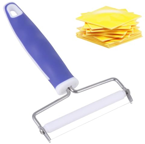 EJRUP 1PCS Trancheur Manuel à Fromage, Coupe Fromage de En Inox, Roulette, Réglables en Épaisseur