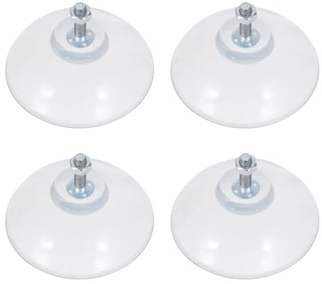 LABRIMP 4 patas de ventosa transparentes para papas fritas, compatibles con cortadores comerciales industriales de papas fritas. Estabilizadores de patas con ventosa de alto agarre y rosca (M6).
