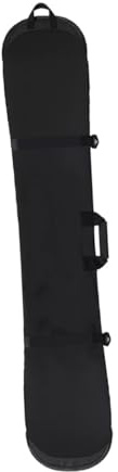 QUILSTM Leicht zu transportierende Snowboardtasche, weiche Skireisetasche mit praktischem Stauraum, gepolstertem Schultergurt und dicker, weicher Polsterung, Schwarz, 150 cm