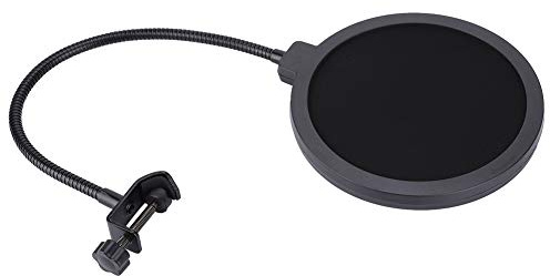 Qudinip 15,5 Cm Diameter Mikrofon Popfiltermask för Förbättrad Sångtydlighet, Professionell Antipopsköld, Studioinspelning, Metall, 1 Enhet