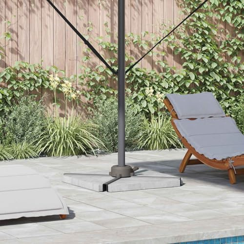 Mangloder - Soporte para sombrilla de acero plateado 23 x 15,5 x 6 cm, 1,65 kg, base estable para jardín, balcón, terraza y playa, ahorra espacio, protección contra el viento, sombra