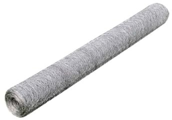 vidaXL Chicken Wire Fence - Galvanised Steel - Ideal for Poultry Confinement and Tree Protection - Easy to Customize - 25x1 m - Silver