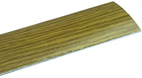 Amig - Tapajuntas para suelo - Adhesivo - Perfil de unión para suelos, parquet y tarima - Tira de transición - Color: Roble - Medidas: 820 mm x 4mm x 0,5mm - Especial para suelos de madera