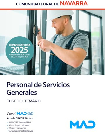 Personal de Servicios Generales de la Administración de la Comunidad Foral de Navarra. Test del temario
