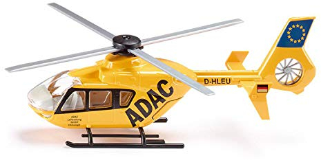 siku 2539, Rettungshubschauber, 1:55, Metall/Kunststoff, Gelb, Bewegliche Rotoren