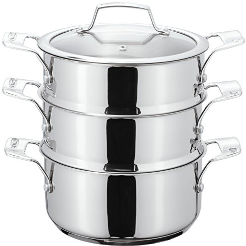 Stellar 24cm 3 Tier Steamer Set, Stainless Steel, Silver