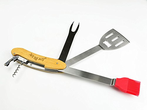 Jim Beam Klappbares Grillbesteck-Set/5-teilig