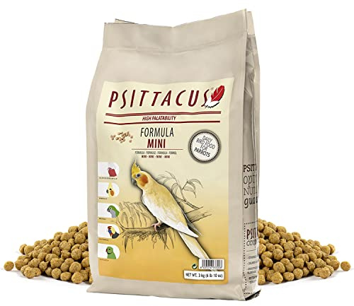 Psittacus Mini 3 kg | Pienso Completo para Ninfas, Cotorras y Cacatúas | Alimento Premium para Aves | 100% no-GMO