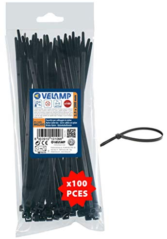 VELAMP MG203 Cable Ties, Black