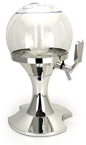 MAATCHH Distributeurs de Barre de Bière 3.5L bière sphérique Tireuse à bière Tour avec Tube de Glace for Home Bar Utilisation pour Le Soda ou la Boisson (Color : Silver, Size : 19.5x25.5x41cm)