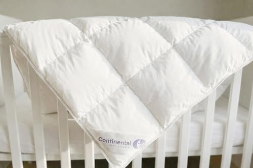 Continental Bedding Serenity Toddler Down Comforter 700 Fill Power White Down Duvet Insert 100% Cotton Shell White, 33x42