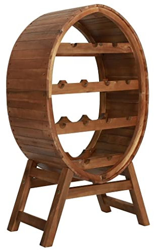 Makastle Weinregal Flaschenregal Weinständer für 13 Flaschen Regal aus Massivholz - Flaschenhalter Flaschenständer stehend für Flaschen Sekt, Wein und Champagner, 50 x 30 x 90 cm