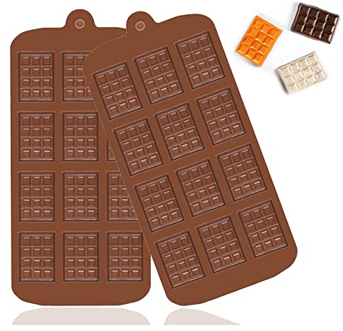 2 pezzi Cioccolatini Stampo Silicone, Mini Stampo per Barretta di Cioccolato 12 Cioccolato in Cavità Facili da Sformare per Fatti in Casa Praline, Caramelle, Decorazione di Torte