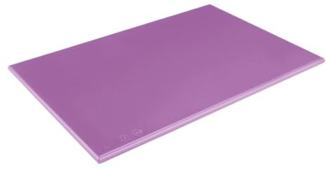 Hygiplas HDPE Chopping Board Purple 450x300x12mm | Dishwasher safe and commercial-grade polyethylene prevents food cross-contamination; protects allergenic foods.