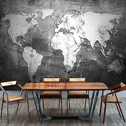 SABORR Wandbild hintergrund wand 3d wohnzimmer tapete grau weltkarte schlafzimmer wand dekorative kunst malerei aufkleber