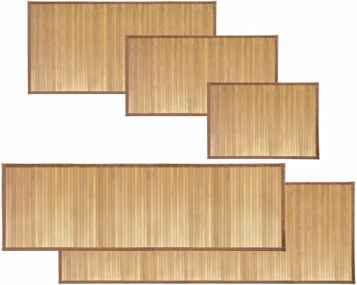 Floor Mat Rug Carpet For Home Bathroom Livingroom Indoors Outdoors Bamboo Wood In Different Sizes (24 (L) x 72 (W) inches)