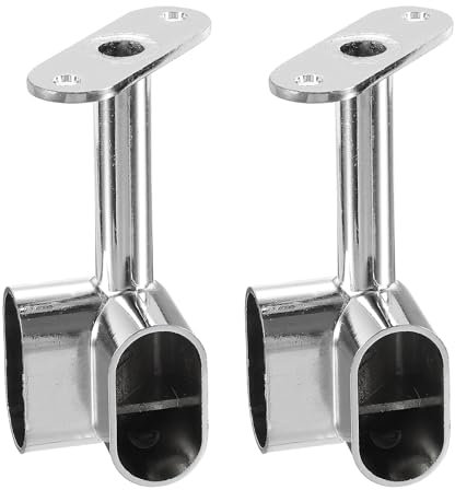 QUARKZMAN 2 Piezas Soporte de Barra de Armario de 1.22 x 0.63, Soporte de Barra de Ropa Accesorios de Armario para Dormitorio Baño, Plata