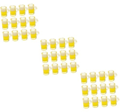 Garneck 60 Stk Simulation Bierkrug bastelzeug miniatures gefälschte Bierbecher Mini-Biergläser mit Henkel -Zubehör Heimdekoration aturen -Hausbierkrüge atur-Bierbecher Harz
