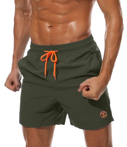 ZOXOZ Badehose Herren Schnelltrocknend Badeshorts Swim Shorts mit Mesh und Verstellbarem Tunnelzug