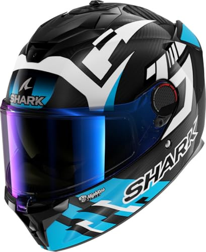 SHARK, Integraler Motorradhelm SPARTAN GT PRO CARBON ZARCO TRACK RACER Carbon White Blue DWB, S