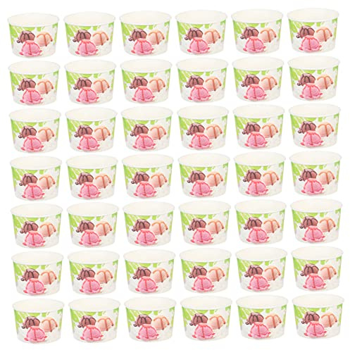 Garneck Coppe da Dessert Monouso in Carta 100 Ml 100 Pezzi Tazze per Gelato e Budino Leggere Sicure per Feste e Spuntini Estivi per Ragazzo Ragazza e Ospiti