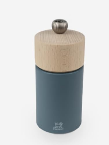 PEUGEOT - Moulin à Poivre Boreal 12 cm - Réglage Classique - En Bois De Hêtre Labellisé PEFC - Fabrication Française - Coloris Bleu Céleste