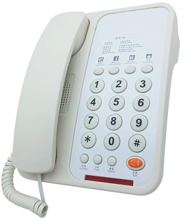 Téléphone fixe filaire de bureau à grand bouton pour personnes âgées avec rappel téléphonique filaire pour personnes âgées, maison, hôtel, industrie téléphonique