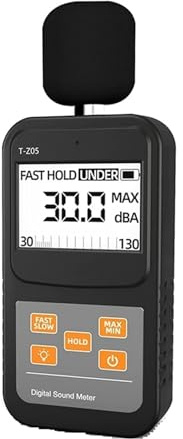 Misuratore Decibel Misuratore SPL Portatile Fonometro Digitale, Misura Del Rumore Audio 30-130 DB, Display LCD Retroilluminato Più Grande For Il Fattore Domestico