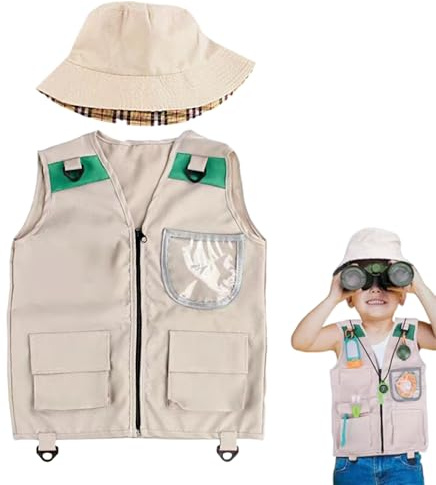 Kit Pequeño Explorador - Conjunto Acampada con Gorra | Para Aventuras al Aire Libre, Exploración, Campamento y Jungla