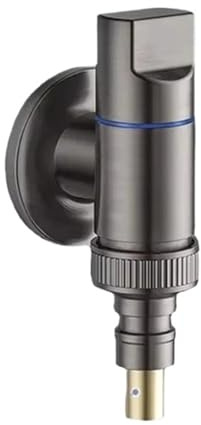 Valvola Ad Angolo Per Rubinetto 2 PZ Rubinetto Multifunzione Valvola ad Angolo di Apertura Acqua in Ottone Montata a Parete G1/2 Arresto Dell'acqua a clip(Gray)