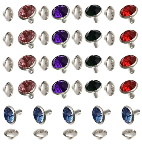 100 remaches de diamantes imitación colores for bolsos, zapatos, ropa y accesorios. Ideales for manualidades, marroquinería decoración textil Para PersonalizacióN De Cuero, Cinturones Y Bolsos