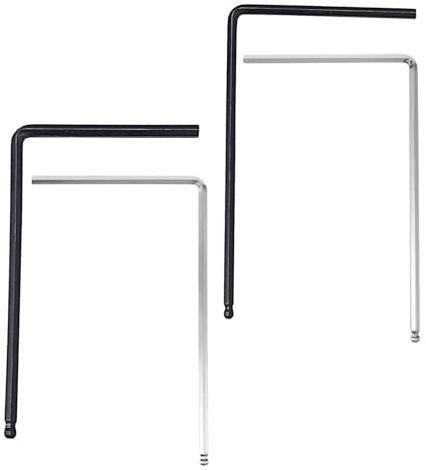 Gitarren Halsstabschlüssel 4mm 5mm für Gitarren | Metall, Silber und Schwarz, Präzise Justierung, für E Gitarren und Akustikgitarren, 4 Stück