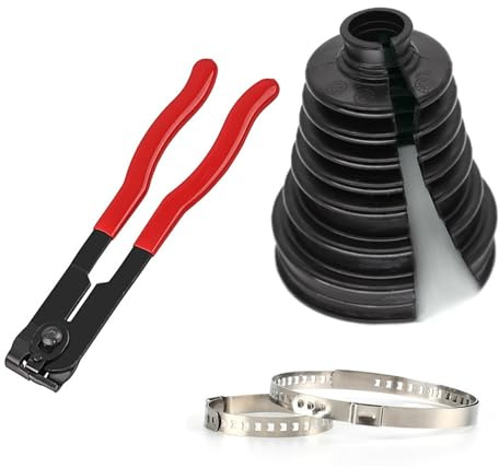 Kit giunti alberi di trasmissione Kit cuffia semiasse divisa, soffietti adesivi per albero motore, universale, con pinze e clip, accessori per attrezzi di riparazione auto(Boot-plier)