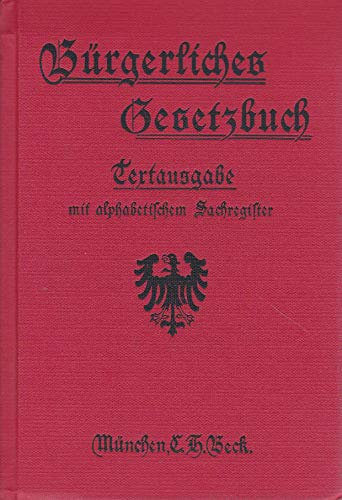 Bürgerliches Gesetzbuch vom 18. August 1896