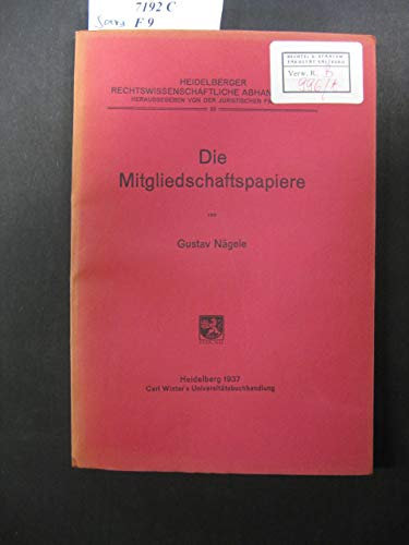 Die Mitgliedschaftspapiere