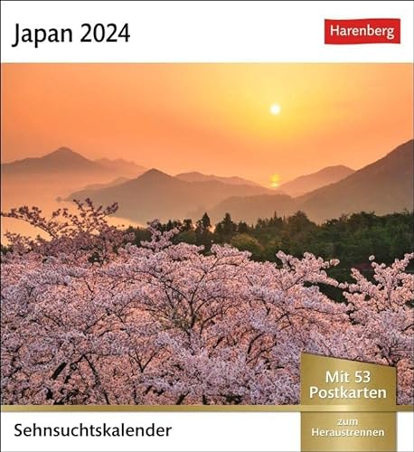 Japan Sehnsuchtskalender 2024. Fernweh in einem Foto-Kalender zum Aufstellen. Die schönsten Landschaften und Städte Japans als Postkarten in einem ... Postkarten (Sehnsuchtskalender von Harenberg)