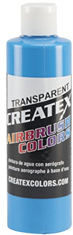 Createx Colors Paint for Airbrush, 8 oz, Transparent Caribbean Blue