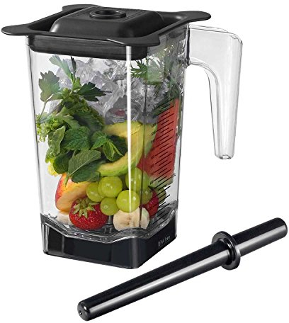 OmniBlend Récipient pour blender 1,5 l I Blender haute performance sans BPA I Smoothie Maker Gobelet avec pilon et couvercle I Machine à smoothie de qualité supérieure avec système à 6 lames en acier