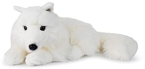 Unbekannt Plüschtier WWF Polarfuchs liegend, 25cm