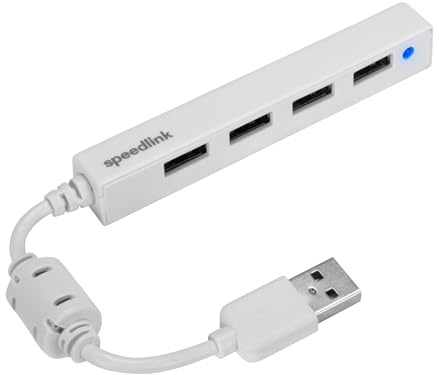 SNAPPY SLIM USB Hub, 4-Port, USB 2.0, Passive, White