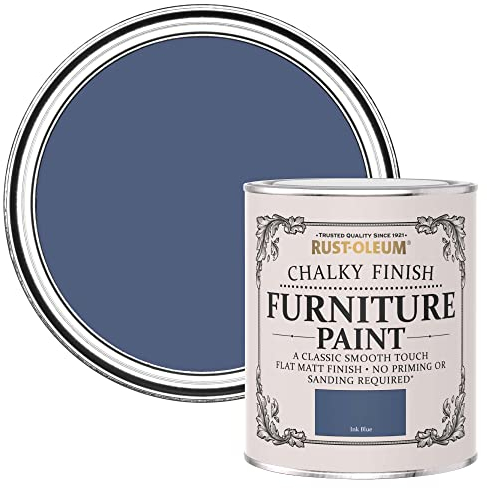 Rust-Oleum Chalk Chalky Furniture Paint Ink Blue 750ML, 0070024G1