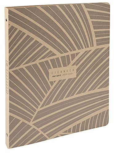 Exacompta 51847E Ringbuch Eterneco DIN A4 aus wasserabweisenden Karton 4 O Ringe 20mm breit 1 Stück Zufallsmotiv ideal für Schule und Büro Ringhefter Ringordner Ringbuchordner