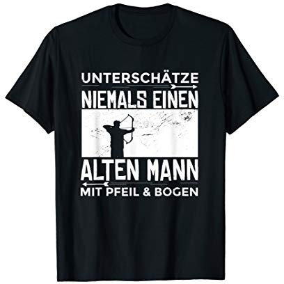 Herren Bogenschützen Geschenk Pfeil und Bogen beim Bogensport T-Shirt