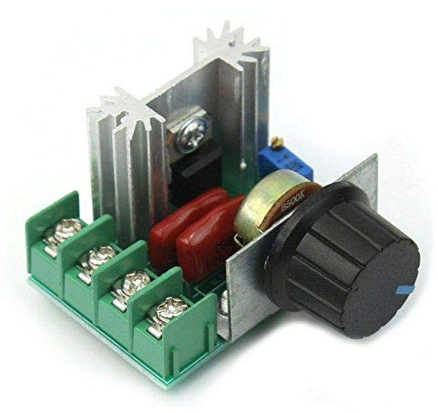 CABLEPELADO Adaptador regulador de velocidad del motor de CA | Regulador del Voltaje | Dimmer para motor | Soporta una intensidad máxima de 25A y un consumo de 2000W | Regulador de 50V a 220V