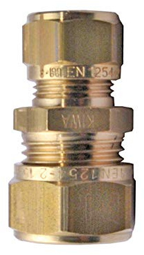 Messing Klemmverschraubung Übergang 28 x 22 mm Reduzierung für Kupferrohre