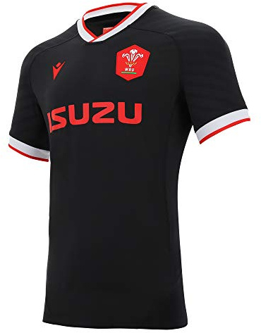 Macron 58125552 WRU M20 WRU M20 Camiseta Alternate PRO Authentic Tech Body Fit SS SR, Negro, XL Hombre