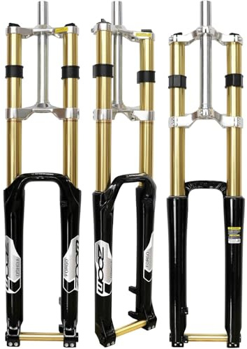 ZTZ [EU Stock Mountainbike-Federgabel, 180 mm, für Reisen, Fahrrad, Magnesiumlegierung, 20 mm Achse, 3,8 cm (1 1/8 Zoll) gewindelose Mountainbike-Gabel 26 Zoll