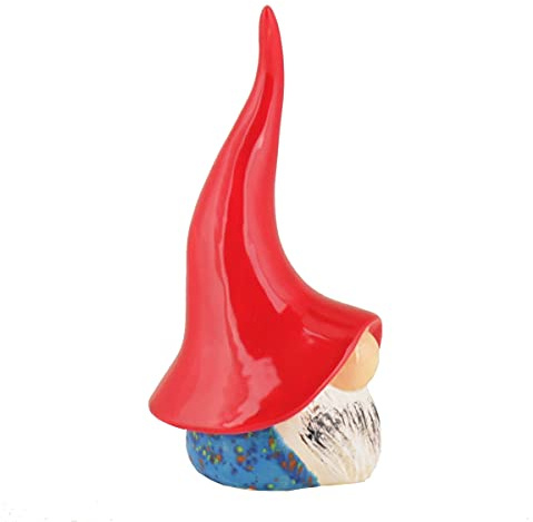 440s Keramik-Wichtel Kopf Mittelblau gesprenkelt H ca 18 cm | TA-61785 | 4037432617854